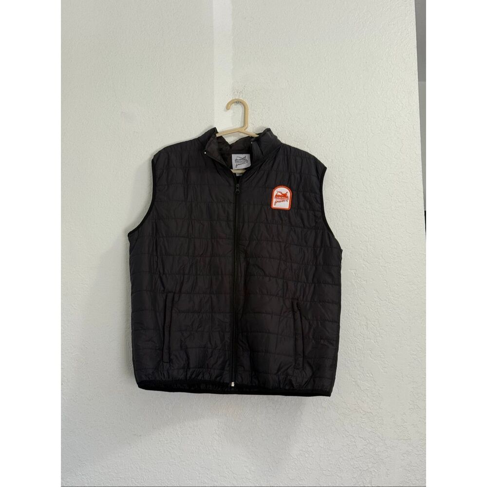 Pheasants Forever Nylon Puffer Vest Full Zip Zip Pockets Logo Men's Size L